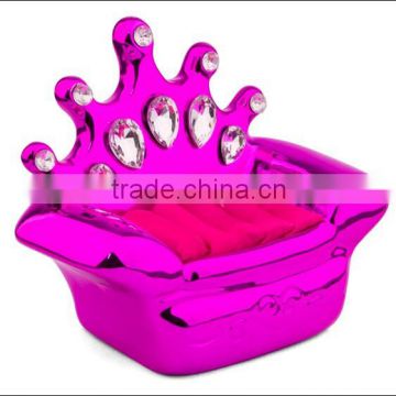 Decorative Wedding Ring Holder OEM Crown Design Ceramic