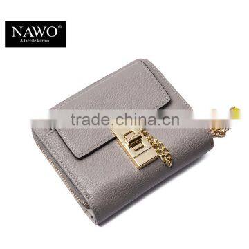Customized Hasp Open Wallet Women Genuine Leather Coin Hand Purse photo-4