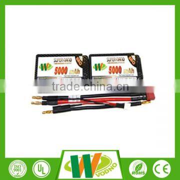 Hot hot!!7.4V 5000mah 35C 7.4V rc helicopter battery lipo battery for rc model