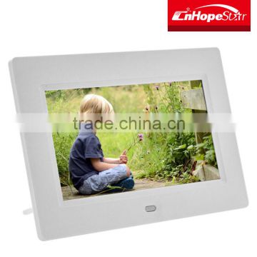 White 7 digital photo frame with Acrylic shell