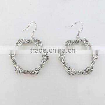 Exquisite layers cross chain beaded earring