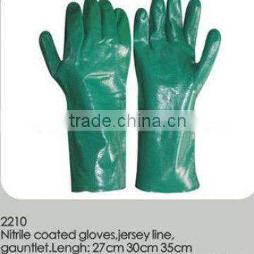 Heavy duty working industry nitrile coated gloves