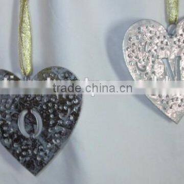 Christmas Decoration Metal Christmas decorations hangings-Heart shape, metal heart shape decoration, Heart shaped/colored Hearts