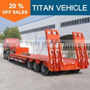 TITAN Beand Cheap Price 3 axle heavy duty 60 tons low bed trailer sale in qatar