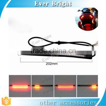 Universal Flexible LED Motorcycle Brake Lights Turn Signal Light Strip 48Leds License Plate Light Flashing Tail Stop Lights