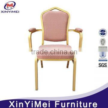 Metal tube hotel armchair with fabric XYM-L97-1