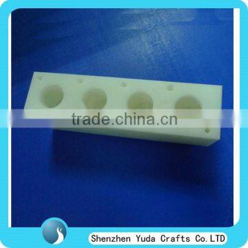 Hotel bespoke plexiglass display white color cast acrylic CNC milling parts