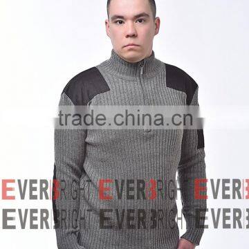 mens zipper collar pullover knit sweater