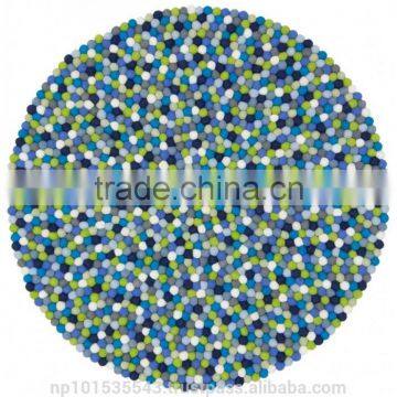 felt ball rug/ felt balls mat/ felt ball mat made in Nepal/ felt ball mat for home decoration