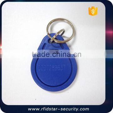 Hot Sale RFID EM ID Silicone Key Tag with Matel Ring for Access Control