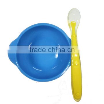 Non- toxic silicone handle baby spoon