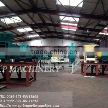 Large capacity pet coke briquette production plant