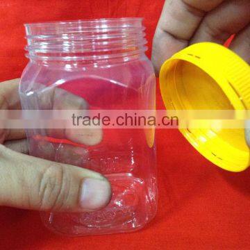 Plastic Square Food Jar 450ml