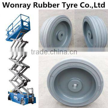 GENIE GS-1932 SCISSOR LIFT GRADER WHEEL & TIRE 10x3 10x4 ASSEMBLY 105122 RIM NON MARKING SOLID TIRE FOR GS1932