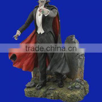 Scary Black Demon Themed Resin Tomb Vampire Ghost