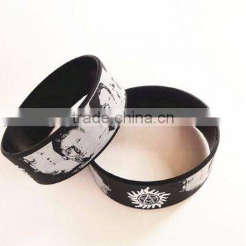 Wholesale custom logo print silicone rubber ball bracelet
