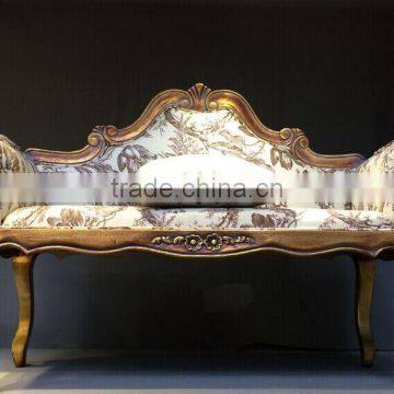 BISINI Solid Wood Long Sofa Chair, Elegant Living Room Leisure Chair, Good Quality Shoe Changing Chair (BF01-X1192) photo-3