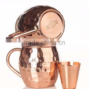 Copper MOSCOW MULE MUGS With Straw & Shot Glass Indian MANUFACTURER photo-4