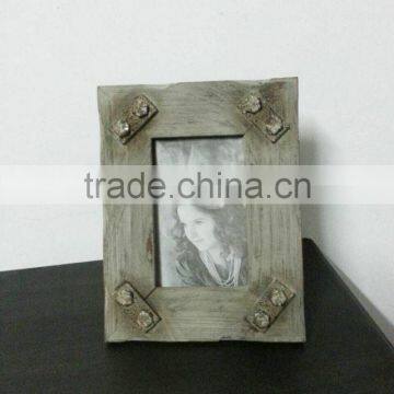 Distressed Grey Wooden Picture Photo Frame