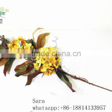 Artificail Yellow Long Stem Flowers Artificial Hydrangea Flower photo-2