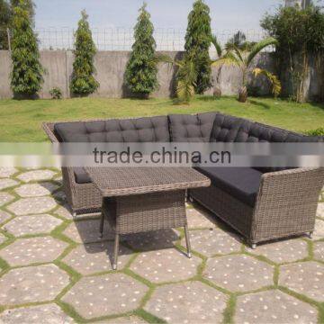 PE Rattan outdoor corner sofa set