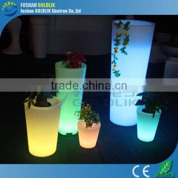 Outdoor Drain Away Water RGB Colorful Light up Flower Pot