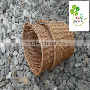 wicker round bicycle basket with lid wholesale basket