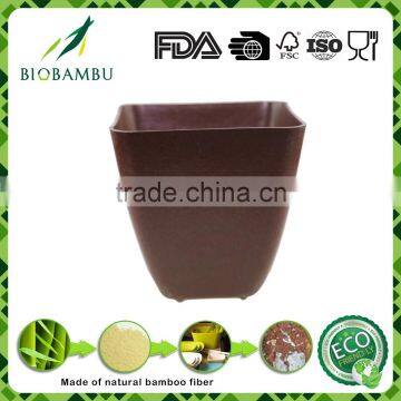 Welcome Environmental Diswasher Safe Bamboo Fiber Plant Flower Pot photo-5