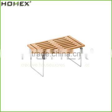 Bamboo Dish Drying Rack 2 Tier Kitchen Shelf Homex-BSCI Factory photo-2