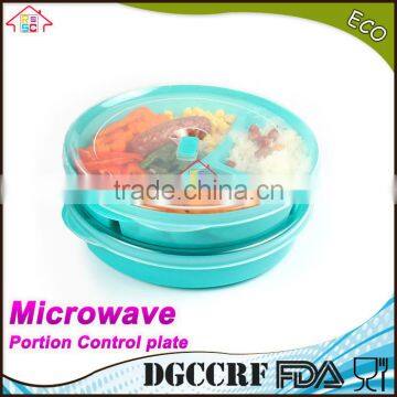 NBRSC New Design Microwave Plastic Food Storage Tray Containers 3 Compartment Divided Plates With Vented Lid photo-4