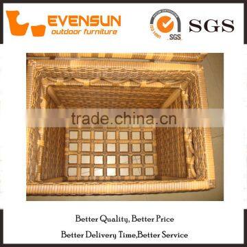 Delicate Cube Rattan Storage Box Outdoor Wicker Furniture photo-5