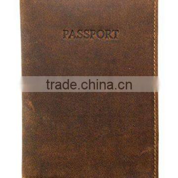 RFID Blocking id Card Holder Travel Leather Passport Holder photo-6