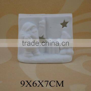 High White Effect Ceramic Christmas Decoration With LED Light New Item