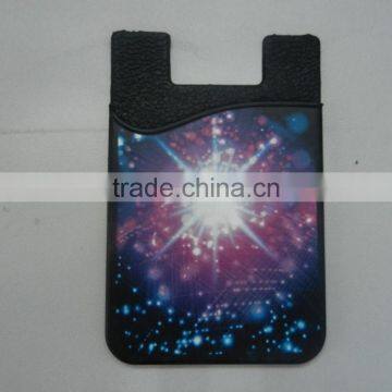 Custom silicone 3m sticker smart wallet for phone