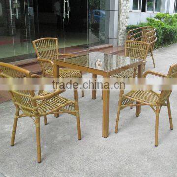 AS-6125 guangzhou beach outdoor bamboo furniture fty --- outdoor bamboo chair table manufacturer