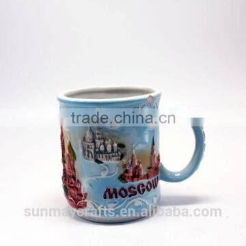 Wholesale Custom High Quality Russia MOCKBA Souvenir Ceramic Cup for Sale photo-2