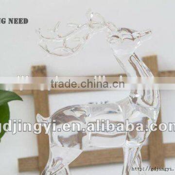 Plastic Clear Acrylic LED Light Christmas Reindeer Metal Stocking Holders photo-2