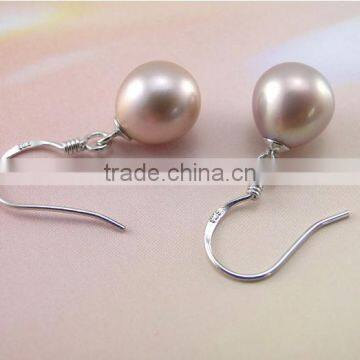 natural purple 8-9mm freshwater pearl earrings designs