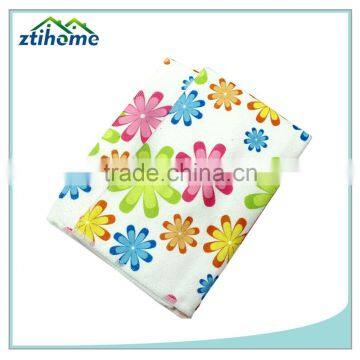 custom print flower microfiber cloth for easy kithen cleaning