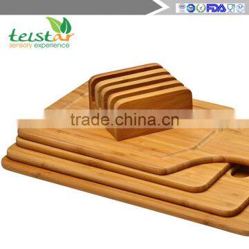 Blue Donuts Premium 5 Piece Bamboo Cutting Board Set - Strong, Durable, No Knife Dull and Eco Friendly photo-2