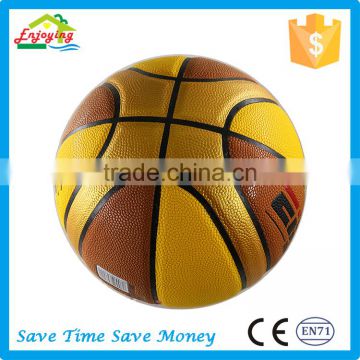 pu pvc material team sports basketball, laminated 12 panels basketball