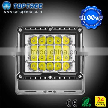 100W Rectangle LED Working Light for ATV SUV OFF ROAD jeep truck, heavy duty, boat,marine led work lamp