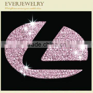 Hot Sales and High Grade Rhinestone Bling Crystal Car Logo Sticker Decal Design/AAA Crystal Car Steering Circle photo-3