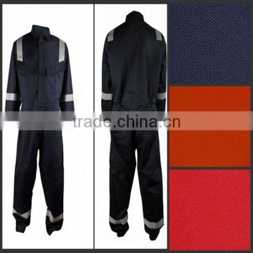 NFPA 70E cotton nylon fire resistant clothing with reflective tapes for oil field workers