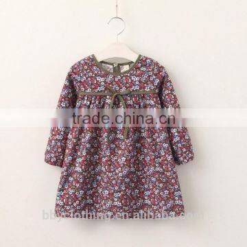 Baby Girls Dress New Fashion 2017 Spring Autumn Print Floral Sweet Little Princess Dress Cute Cotton Soft Kids Girls Dress photo-2