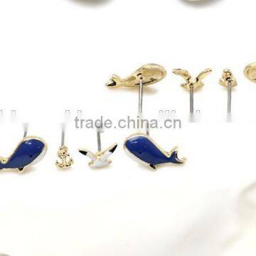 Trendy metal Animal Multicolor Stud Earrings for Girls photo-2