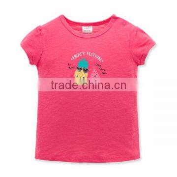 2017 Korean Style Baby Girls Clothing Short Sleeve Baby Shirt Organic Cotton Baby t Shirt photo-2