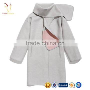 Winter Lady Wool Coat,Round Neck Girls Fashion Coat photo-4