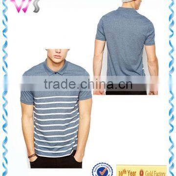 Men's fashion design stripe polo shirt custom polo shirt design with combination