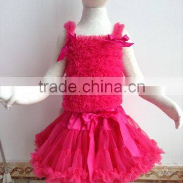 DYJ-122 Beautiful Baby Tutu Skirts Matching Bow Ties Princess Tutu Frocks Designs Kids Wedding Dress Girls Rose Red Dinner Dress photo-2